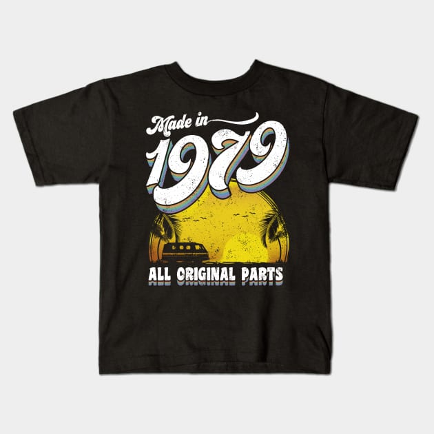 Made in 1979 All Original Parts Kids T-Shirt by KsuAnn